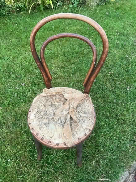 Photo of free Small upholstered bentwood chair (Desford, Leicester LE9) #2