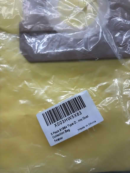 Photo of free Type D vacuum bags (Redwood City, Mt. Carmel) #1
