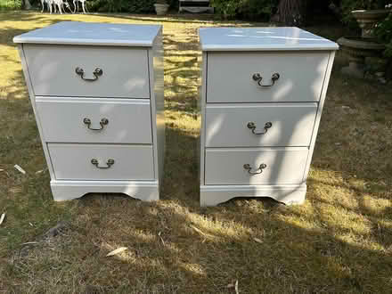 Photo of free 2 White bedside tables (KT23 Great Bookham) #1