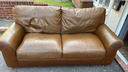Photo of free Large 2 seater leather sofa (Chatham ME5) #1