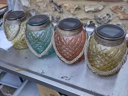 Photo of free 4 Coloured Lantern Jars (Great Missenden, HP16) #1