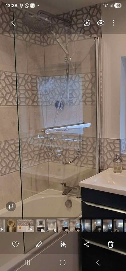 Photo of free Bathroom glass screen (Kirk Hallam DE7) #1