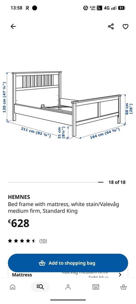 Photo of free King size bed frame (Greystones) #1