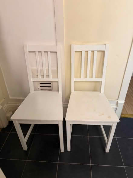 Photo of free 2 White Wooden Chairs (75 Moreland Court NW2) #3