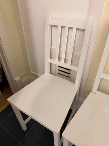 Photo of free 2 White Wooden Chairs (75 Moreland Court NW2) #2