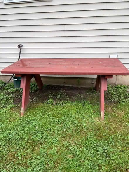 Photo of free Wooden picnic table (Hatfield Pa) #3