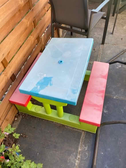 Photo of free Plastic toddler garden table (Tunbridge Wells) #1