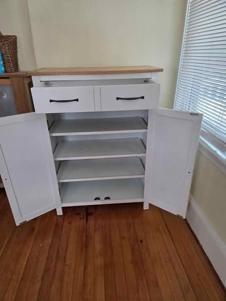 Photo of free White shoe cabinet (Medford Hillside) #2