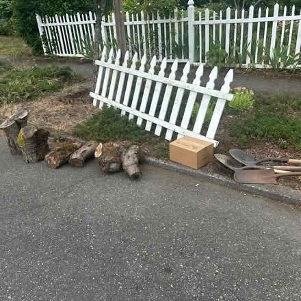 Photo of free Wood fence panel, firewood, shovels (N 7th, down from high school) #1