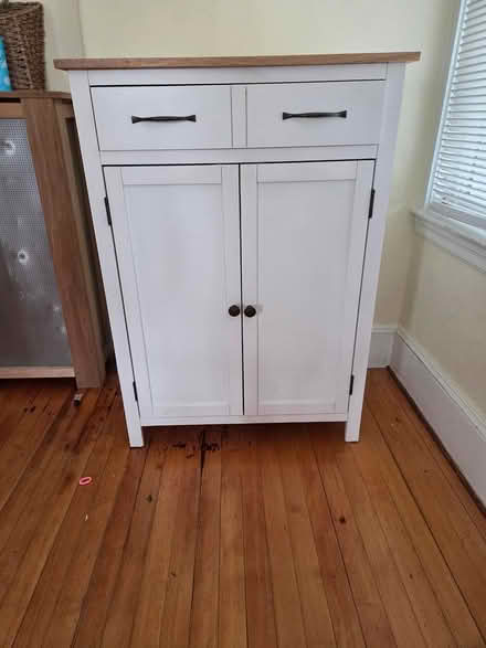 Photo of free White shoe cabinet (Medford Hillside) #1