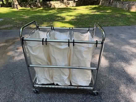 Photo of free Rolling Laundry Cart w/Canvas Bags (Pound Ridge) #1