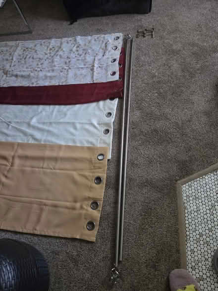 Photo of free Curtains with 1 double curtain rod (N.E Philly) #3