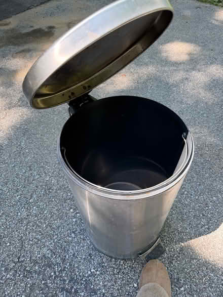 Photo of free Steel Step-On Kitchen Trash Bin (Pound Ridge) #2