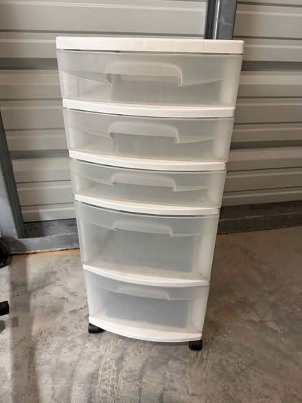 Photo of free Plastic Tower of Drawers w/ Wheels (Pound Ridge) #1