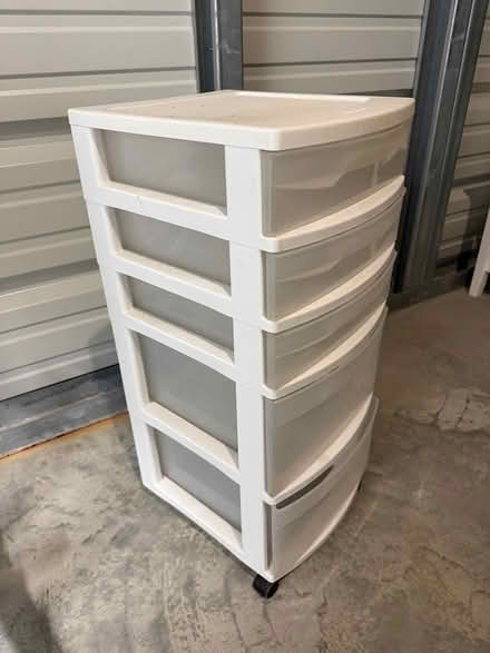 Photo of free Plastic Tower of Drawers w/ Wheels (Pound Ridge) #2