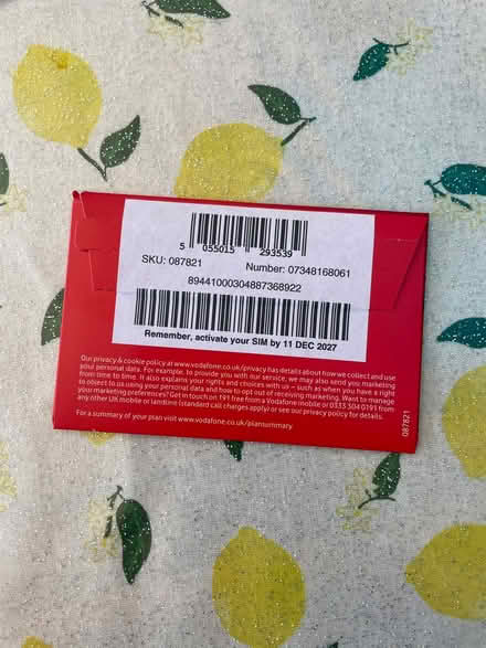 Photo of free Vodafone Sim with £10 credit (Horsham RH13) #2
