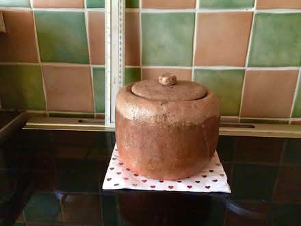 Photo of free Hand thrown pottery salt container (Nairn IV12) #1