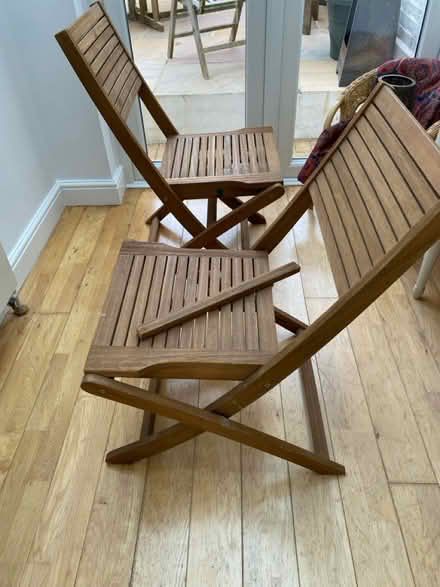 Photo of free Wooden garden chairs (Chiswick W4) #1