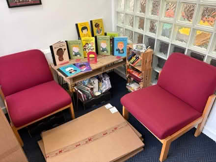 Photo of free 2 red chairs - collect from NN7 (NN7 4AQ) #1
