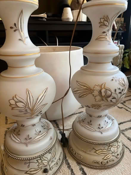 Photo of free 2 Vintage Glass Lamps (Rego Park) #2