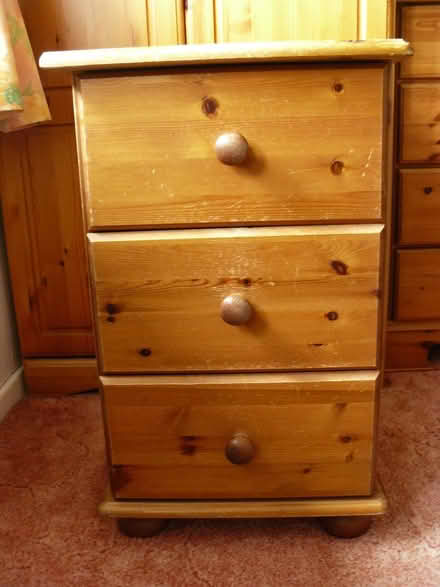 Photo of free Pine Bedside Table (Drawers) (Woodside WD25) #2