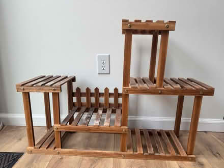 Photo of free Wooden plant stand (Olney) #1
