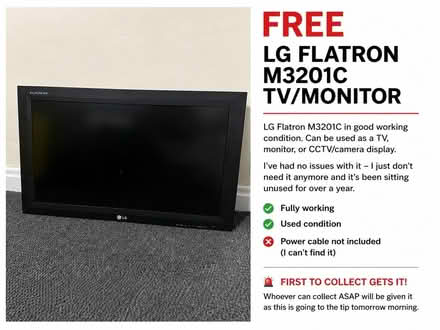 Photo of free LG Flatron TV (B24) #1
