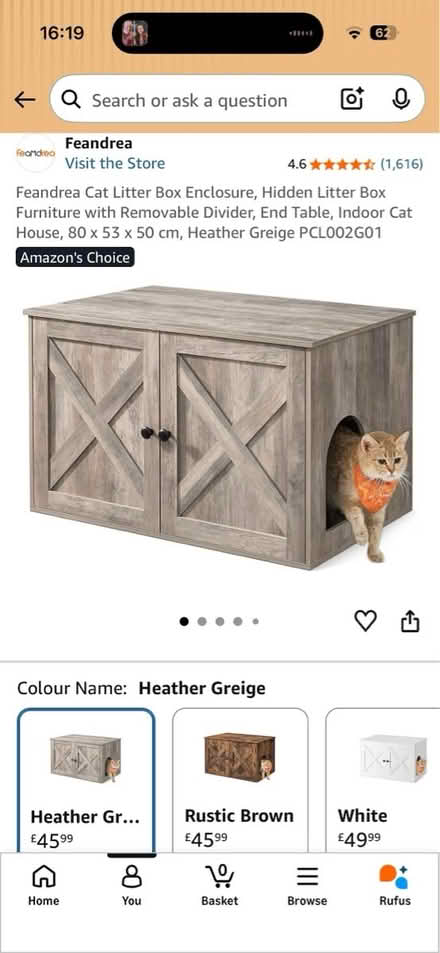 Photo of free Cat litter cupboard (N16 Nr Stoke Newington Common) #1