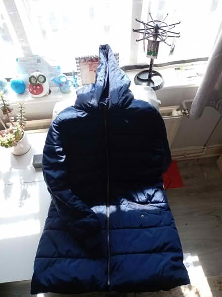 Photo of free 11-12 navy long coat (Tudeley TN11) #1