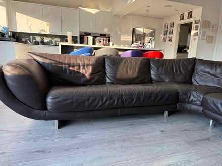 Photo of free Leather corner sofa (Hayes, Bromley BR2) #2