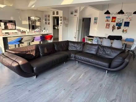 Photo of free Leather corner sofa (Hayes, Bromley BR2) #1