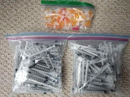 Photo of free Used 1 mL Plastic Syringes (Princess Anne and Providence) #1