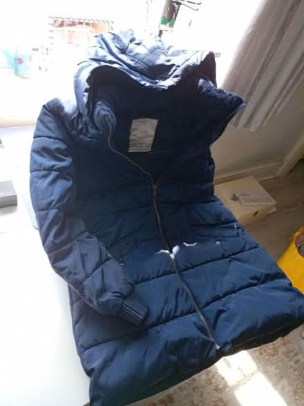 Photo of free 11-12 navy long coat (Tudeley TN11) #3