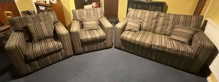 Photo of free Three piece lounge suite (Woodley RG5) #1