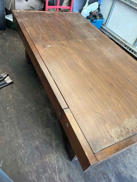 Photo of free Table x White Leather Sofas (Crystal Palace SE26) #1