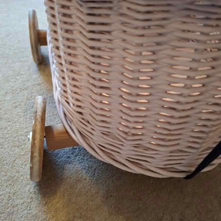 Photo of free Pink wicker dolls pram / cot (CB4 3RS) #3