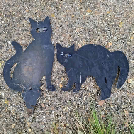 Photo of free 2 x metal cat garden ornaments (CB4 3RS) #1