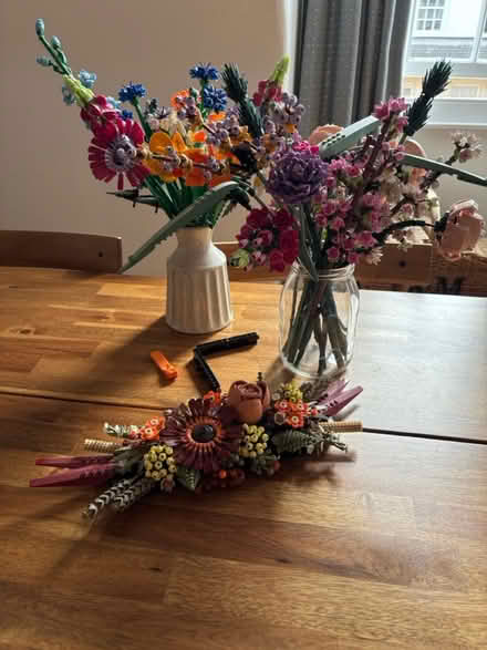 Photo of free 3x assembled Lego flower sets (South Bank SE1) #1