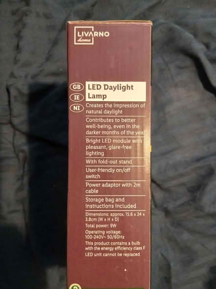 Photo of free LIVARNO home LED Daylight Lamp (East Ipswich IP4 5T.) #1
