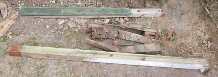 Photo of free 3 fence posts and 3 metal holders (Heysham LA3) #2