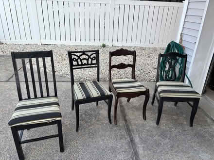 Photo of free 4 solid wood chairs (North wildwood NJ) #2