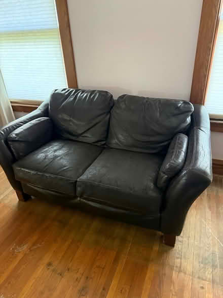 Photo of free Leather loveseat and recliner (West Elmira) #2