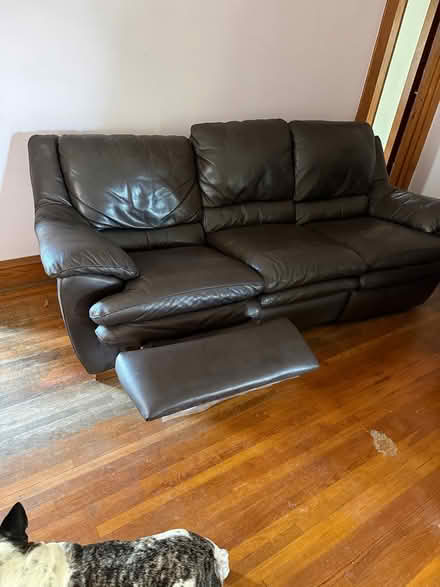 Photo of free Leather loveseat and recliner (West Elmira) #1